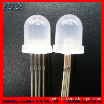 10mm Round Diffused Tri-Color RGB DIP LED Diode with Common Anode